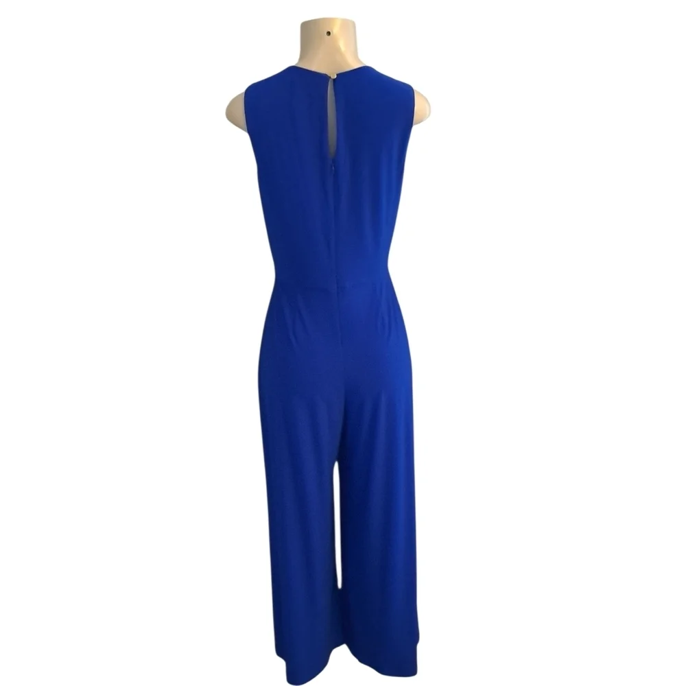 Vince Camuto Sleeveless Wide Leg Blue Jumpsuit Size 6